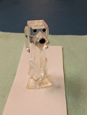 Swarvoski Crystal Glass Dog Figurine - Clear